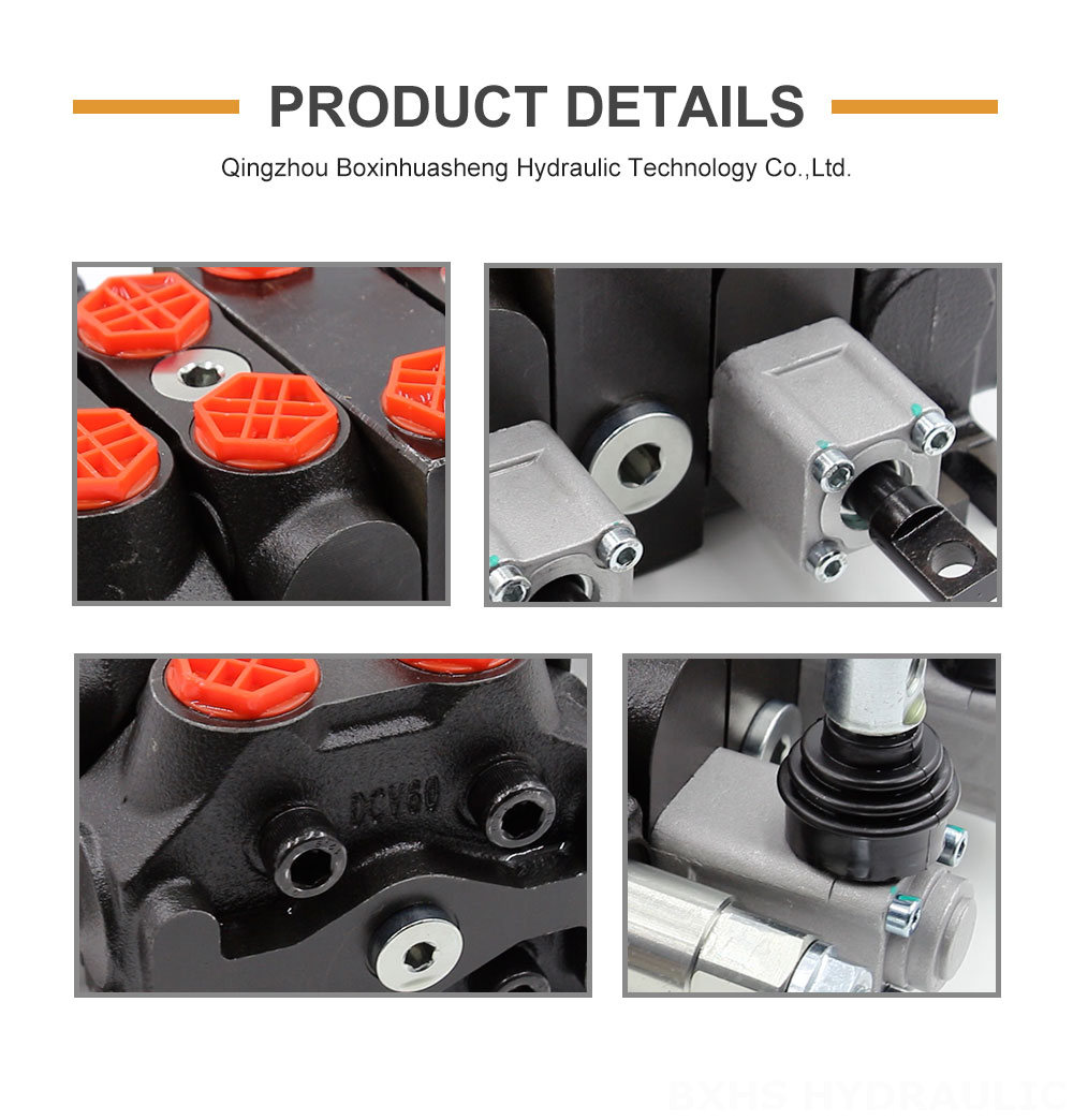 4 Way Hydraulic Control Valve Industrial Hydraulic Valves: DCV60 Double Control Sectional Valve detailed image